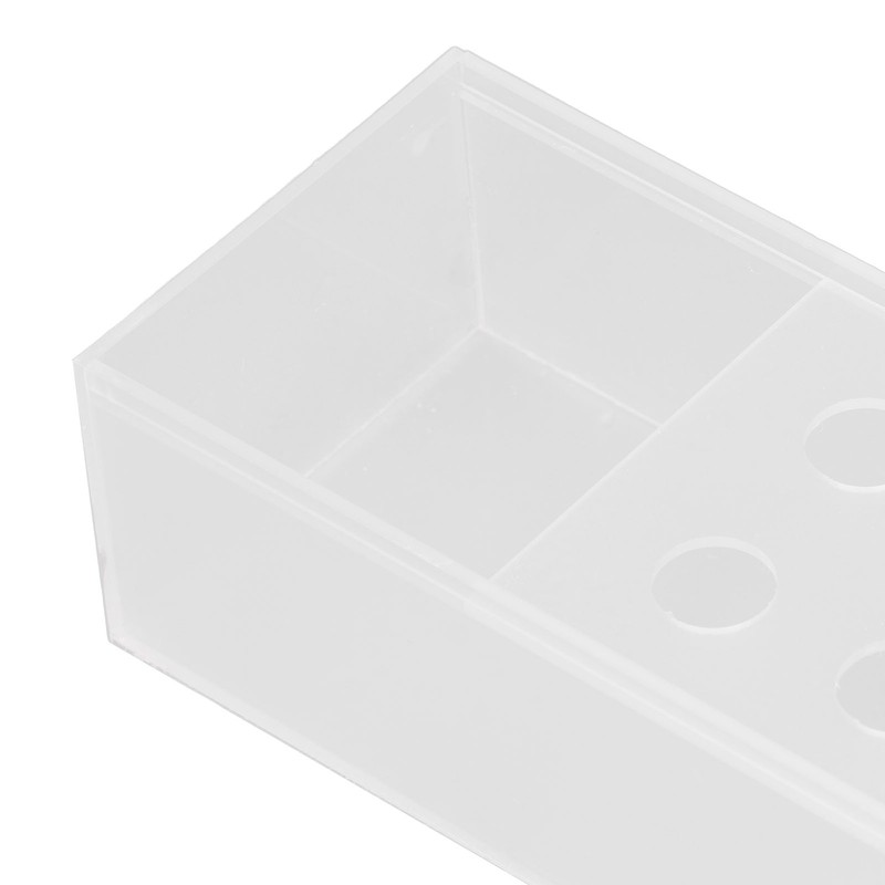 12 Holes Rectangular Flowers Vase With LED Light Clear Acrylic