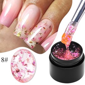 Yeojeong 요정 핑크 천연 아트 5ML 말린 꽃 네일 UV 매니큐어 손톱 영양 공급 [Q49667 41] Fairy Pink Natural Art 5ML Dried Flower Nail UV Manicure Nail Nourishing [Q49667 41]