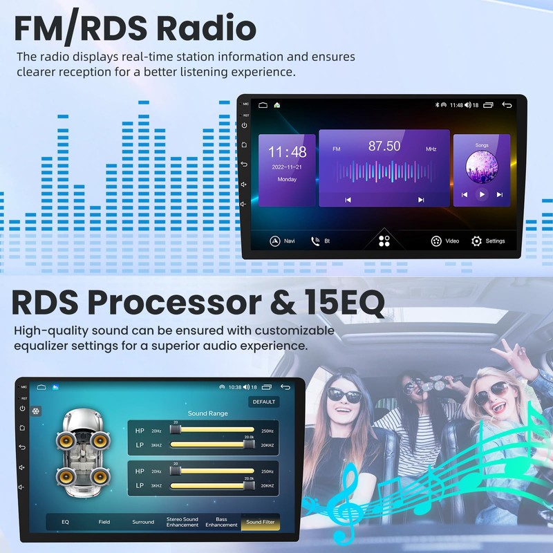4 Core 64G Car Radio for Honda Civic 2006-2011: 10.1”