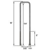 18" Square U-Bolt Kit with 1/2" x 4-1/4" Tie Bars