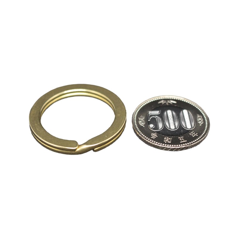 Double Ring Brass Key Holder Parts, Made in Japan, Solid