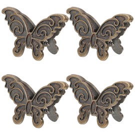 SHINEOFI Vintage Butterfly Metal Book Clip 4pcs Butterfly Clips Decorative Metal Binder Clips Paper Binder Clip Paper Metal Journal Clip Notebook Accessories