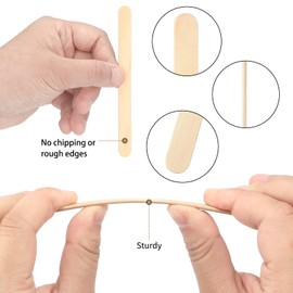 G2PLUS Wooden Craft Sticks, 300 Pieces Wooden Lollipop Sticks, Smooth Ice Lolly Sticks, Perfect for Craft Items (Natural)