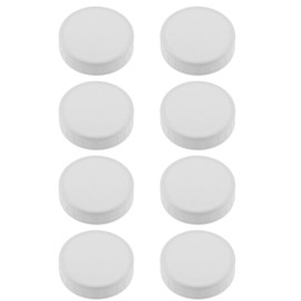 TAODAN 8PCS 70mm White Food Grade Plastic Sealed Storage Lid Regular Mouth Mason Jar Lids Glass Mason Jar Suitable for Freezer and Refrigerator Liquid Storage