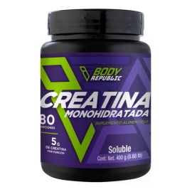 Creatina Monohidratada Micronizada De Alta Pureza  80 Servicios  400 gramos En Polvo Sin Sabor  Body Republic  Disuelve Rápido  Pre Entreno Workout...