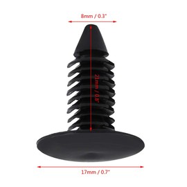 Sunicon Pack of 50 Car Mounting Clips, Universal, Bumper Trim, Plastic Clips Set, Expansion Rivets, Body Mounting Kit, for Car Boot Liner