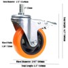 Stem Casters Heavy Duty Swivel Threaded Stem Caster Wheels with