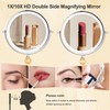 9 Inch Large Rechargeable Lighted Makeup Vanity Mirror Wall Mounted,