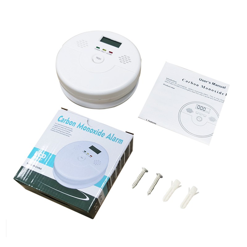 2 Packs Carbon Monoxide Detector LCD Digital Display 85dB Alarm