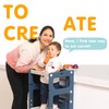 SDADI Mother's Helper Adjustable Height Plastic Kitchen Step Stool for
