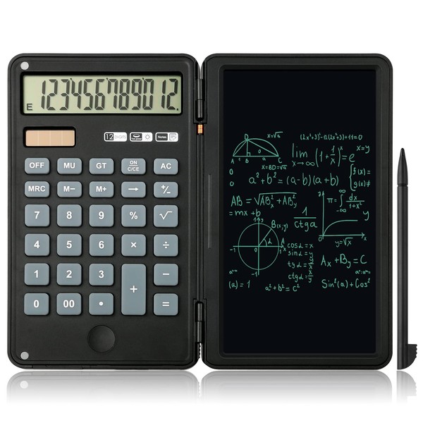 Basic Calculator, 12-Digit Premium Mute Desktop Calculators with 6 inch