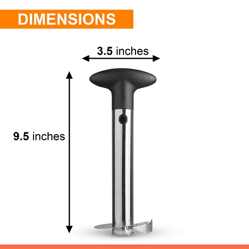 Cheer Collection Pineapple Corer And Slicer Tool, Stainless Steel Pineapple