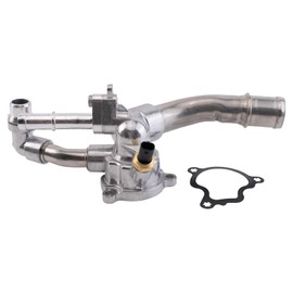 TRQ Thermostat with Housing Assembly Compatible with 2018-2024 Jeep Wrangler