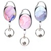 FENQURO Pack of 2 lanyards, retractable badge reels, pink marble,