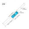 Chanzon 30pcs 2W 47K Ω ohm Metal Film Fixed Resistor