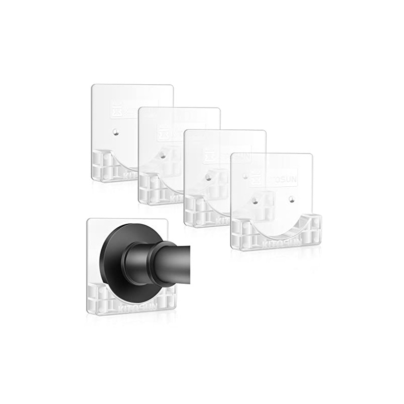 Adhesive Shower Curtain Rod Holder - Tension Curtain Rod Retainer