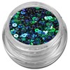 Glitter Donuts Circles Glitter Nail Art Green / Blue Transparent
