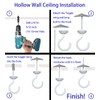 EVSTELUO 2 Sets Large Swag Ceiling Hooks Heavy Duty Swag