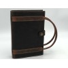Handmade Distressed Leather Bible Book Cover Sleeve Pockets Handle Custom