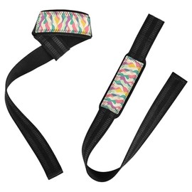 Modern Anstract - Correas de muñeca coloridas de 26 pulgadas, antideslizantes, resistentes, para levantamiento de pesas, culturismo, levantamiento de potencia, entrenamiento de fuerza