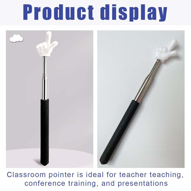 BIRLOZA 2 Pieces Pointer Stick Extendable Retractable Classroom Telescopic Teacher