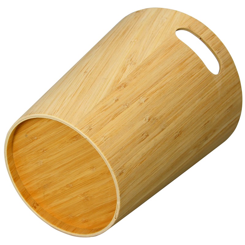 Woodquail Waste Paper Bin Home Office Basket, Made of Natural