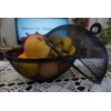 Metal Fruit Basket Decoration Worktop Fruit Bowl Design Grey Mesh