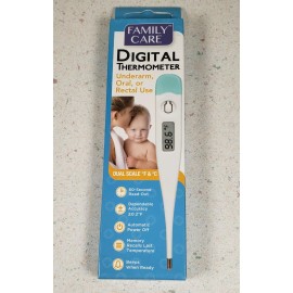 FAMILY CARE DIGITAL ORAL THERMOMETER - Family Care DT-01D - Fahrenheit & Celsius NIB