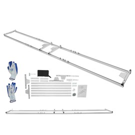 JAYGOVAN Chainsaw Mill Guide 9 Ft Portable Linear Sawmill Kit 160 Inches Planking Milling Bar Log Cutting Attachment Tool - Aluminum Milling Rail Wood Accessories Parts Case Tools Logging Rod Bearings