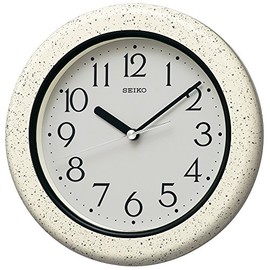 Seiko Clock KS441H Seiko Analog Wall Clock, Living Waterproof, Reinforced Moisture-Proof, Dustproof, Kitchen & Bath, Gray Pattern