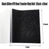 Black Glitter Heat Transfer Vinyl Rolls Black Iron HTV Vinyl