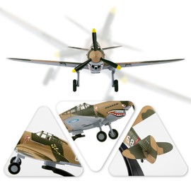 HANGHANG 1/72 Military Model Plane P40-68 Warhawk Alloy Fighter Plane Model Model Airplane for Collection and Gift
