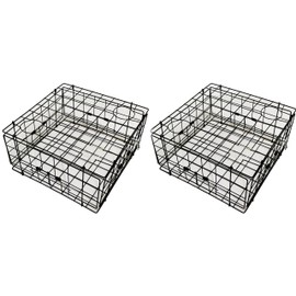 2-Pack of KUFA Vinyl Coated Crab Trap with 4 Single Way Entrance (Size: 24"x24"x12"H) S60x2