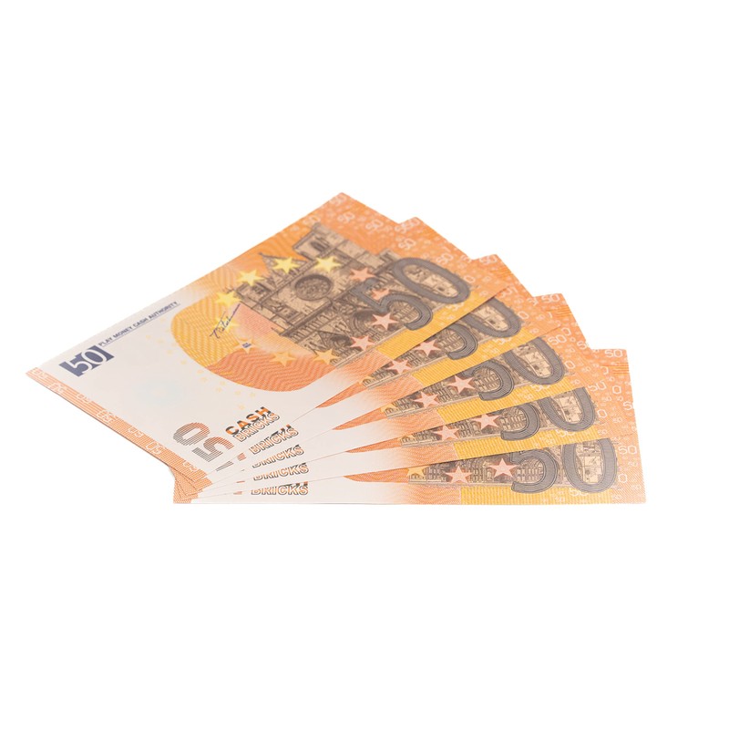 Cashbricks 100 x €50 EURO play money banknotes