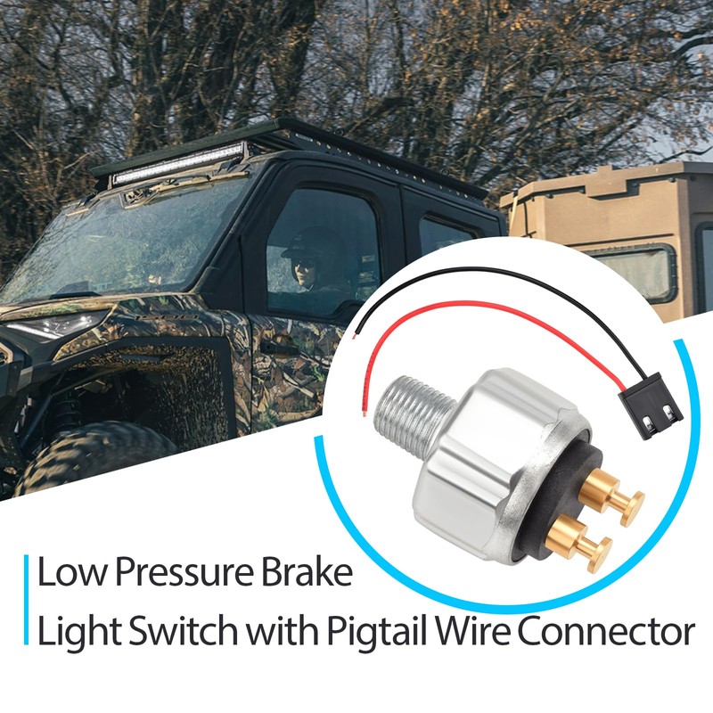 Brake Light Switch Low Pressure Pigtail Wire Connector Compatible with