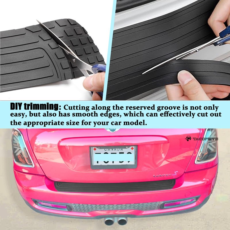 TACOPETS Car Rear Bumper Protector, 41 x 3.4 inch Trimmable,
