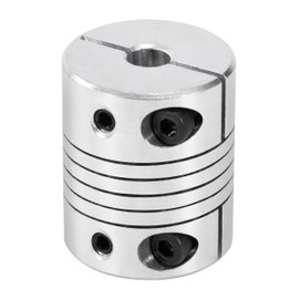 Motor Shaft 5 mm to 8 mm Flexible Shaft Couplings, Stepper Motor Coupler Spiral Rod Coupling Aluminium Alloy CNC Joint Connector Motor, 25 mm Diameter, 30 mm Length