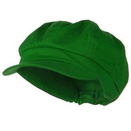 e4Hats.com Cotton Elastic Newsboy Cap-Lime M-L