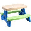 Little Tikes Easy Store Jr. Kid Picnic Play Table, Blue,green