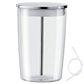 YHMYOALU Glass Milk Container Compatible for Jura Automatic Coffee Machines，Clear Ju ra Milk Container with Milk Tube, Coffee Machine Accessories, 16.9oz