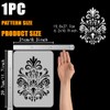FINGERINSPIRE Damask Flower Stencil 11.7x8.3inch Reusable Damask Theme DIY Decoration