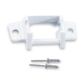 UYG for RV A&E Awning Replacement Foot - Die-Cast Metal - Painted White - w/Rivets（White 1 pc ）