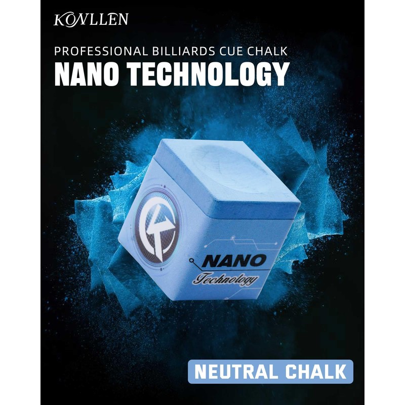 KONLLEN Pool Cue Chalk Nano Technology Billiard Chalk for Professional