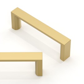 Asimerdeco 10 Pack Brushed Gold Cabinet Pulls 3 Inch(76mm) Kitchen Cabinet Handles Solid Zinc Alloy Cabinet Hardware Drawer Pulls