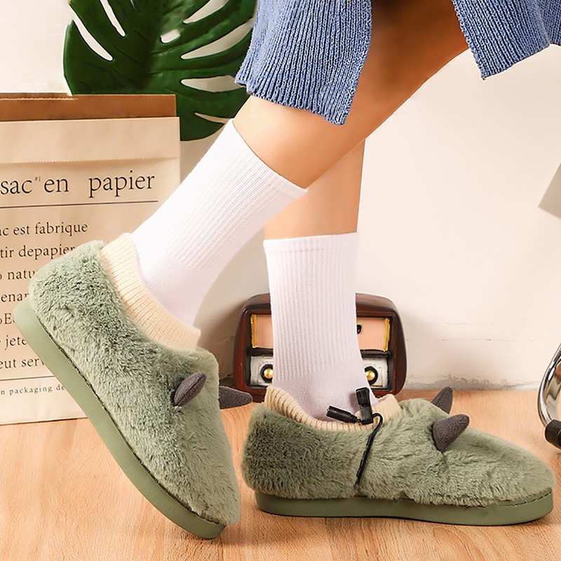 Heated Feet Warmer USB Short Plush Detachable Heating Feet Warmer