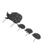 4Pcs Metal Hedgehog Decorative Garden Stakes Cute Animal Hollow Design