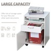 HOMCOM Mobile File Cabinet Organizer with Drawer and Cabinet, Printer