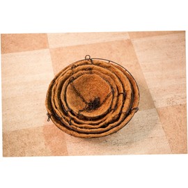 KONTONTY Metal Hanging Planter with Liner Decorative Coconut Basket Plant Holder for Balcony Living Room and Home Decor Sturdy Steel Wires