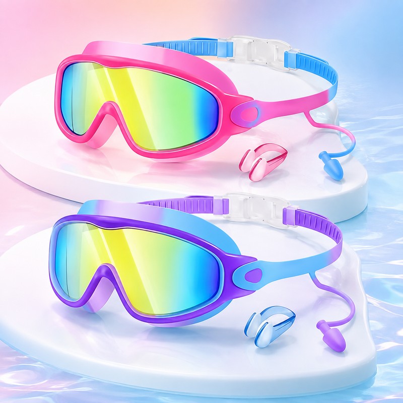 Kids Swim Goggles for Pool and Swim Lessons – 2-Pack