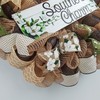 Southern Charm Magnolia Wreath - Black Green Burlap Spring Decor